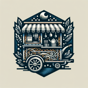create a logo of food cart