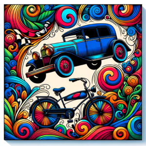 car image with cycle