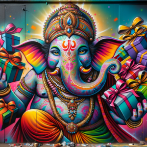 Lord Ganesha coming to home with lots of gifts